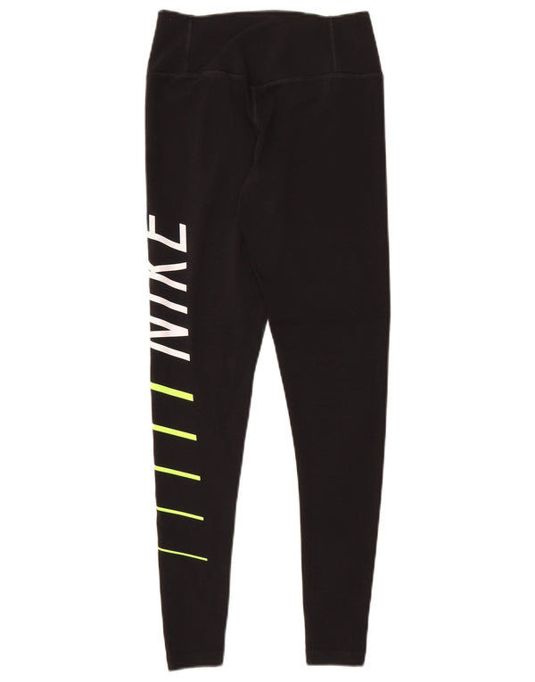Nike Legging graphique Dri Fit pour femme UK 4 XS Noir Coton