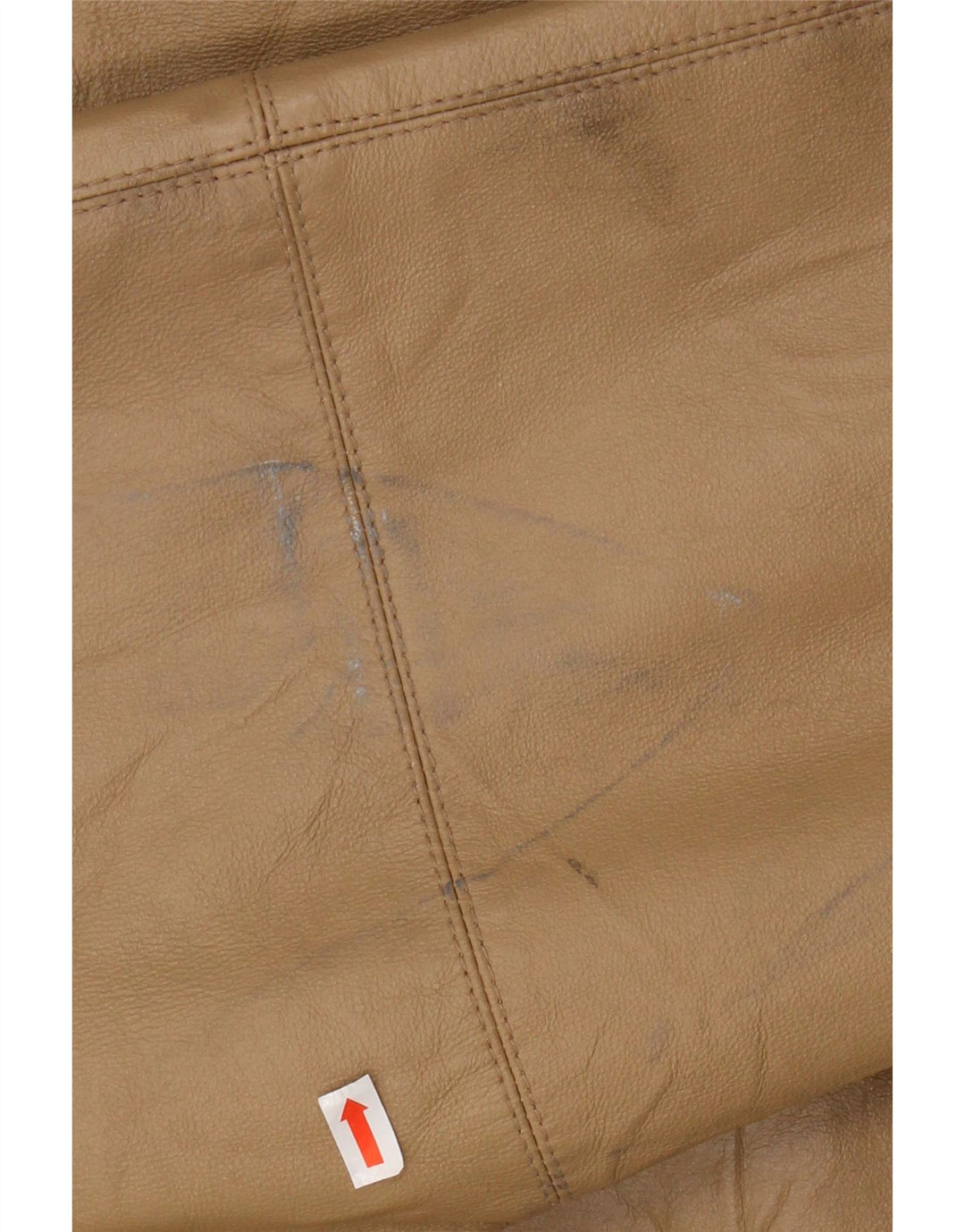 VINTAGE Manteau en cuir à capuche surdimensionné pour femme IT 46 Grand cuir marron