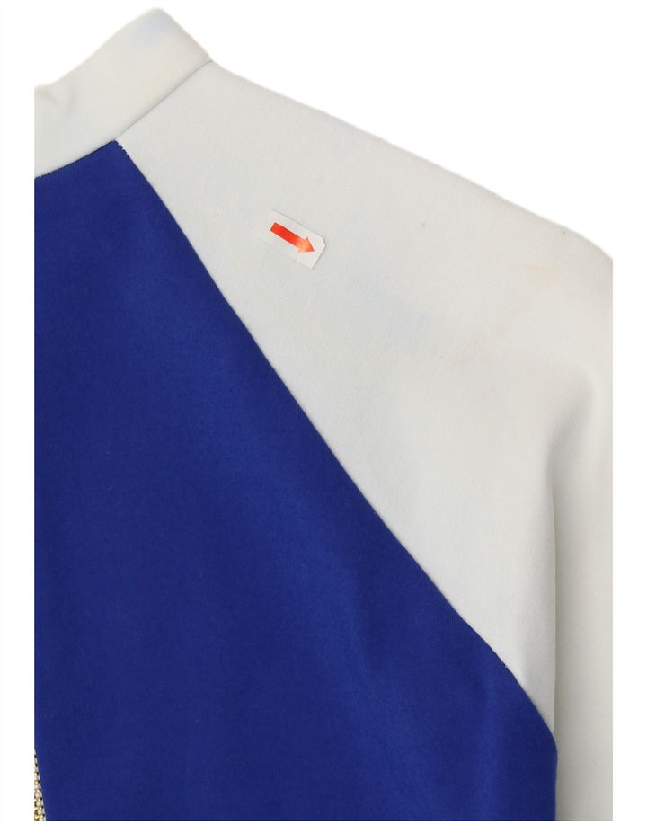 KAREN MILLEN Robe moulante pour femme UK 12 Bleu moyen Colourblock Moderne