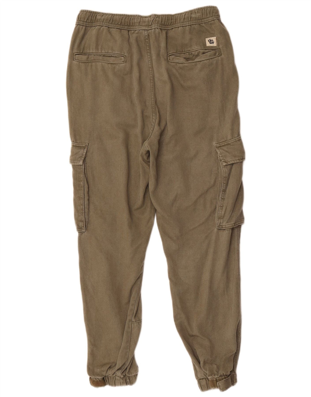 Zara Pantalon Cargo Joggers Homme Moyen W31 L26 Kaki Lyocell