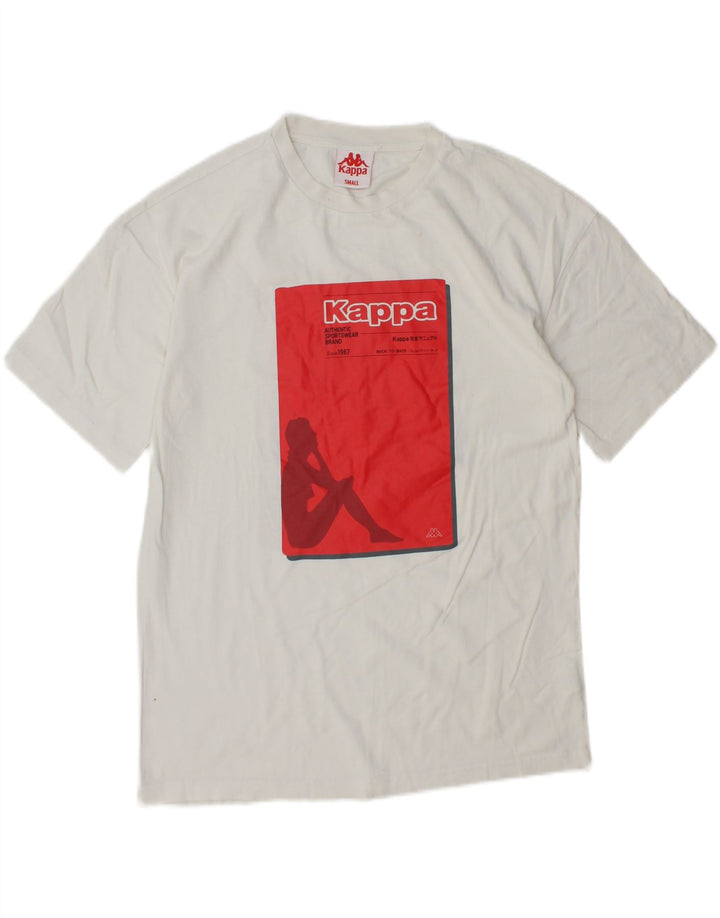 KAPPA T-Shirt Graphique Homme Petit Blanc Coton