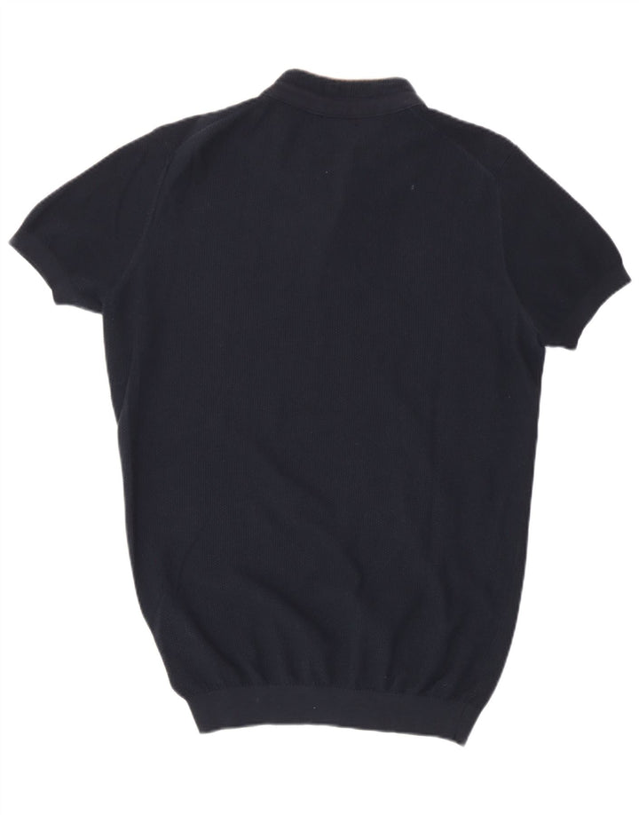 Massimo Dutti Polo Homme Bleu Marine Moyen Coton