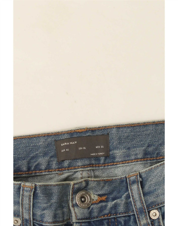 Zara Jean slim vieilli pour homme EU 40 Medium W31 L28 Bleu