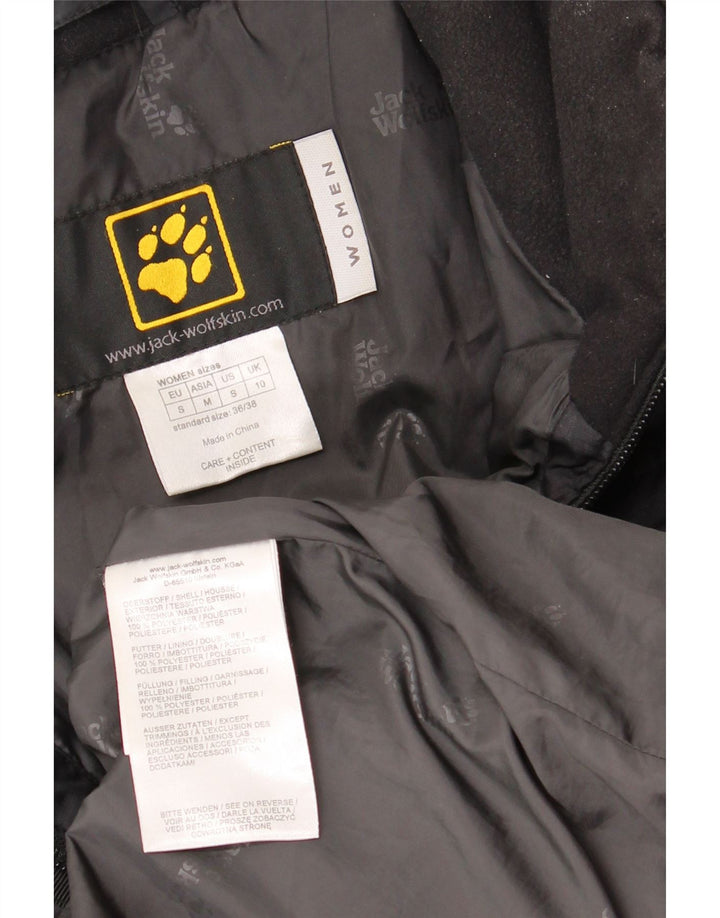 Jack Wolfskin Manteau rembourré surdimensionné pour femme UK 10 Petit Noir Polyester
