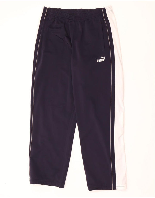Puma Pantalon de Survêtement Homme Large Bleu Marine Colorblock Polyester