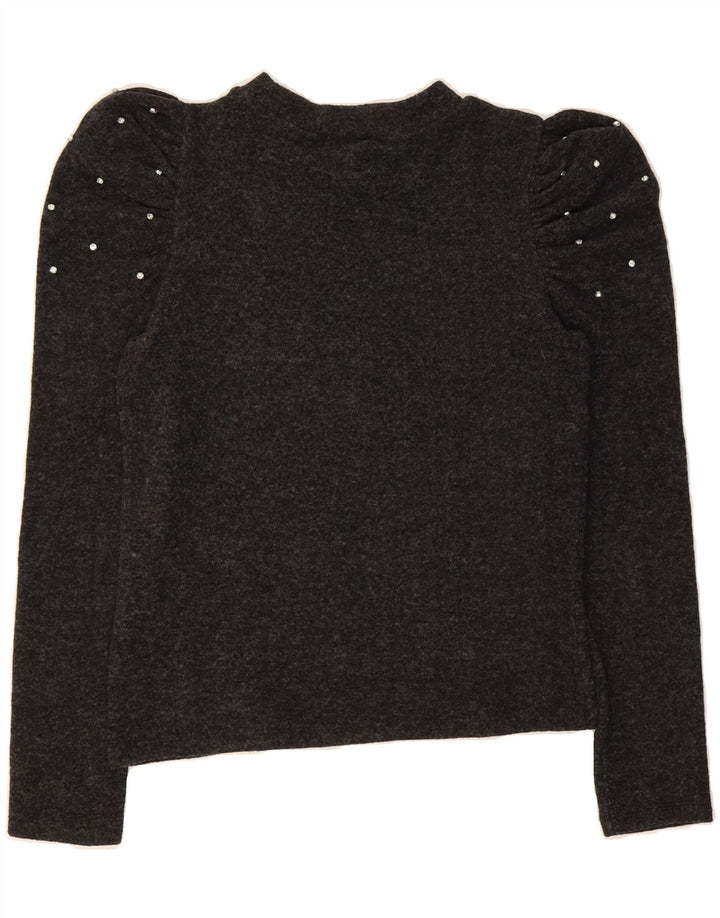 ZARA Womens Crew Neck Jumper Sweater UK 14 Medium Black Vintage Zara and Second-Hand Zara from Messina Hembry 