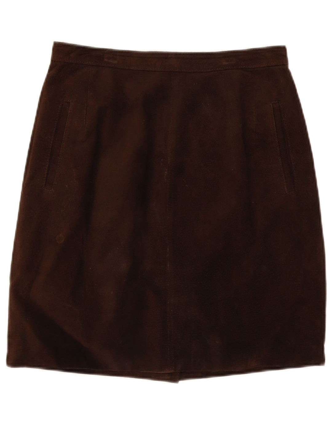 jupe en daim femme vintage IT 44 Medium W28 Cuir Marron