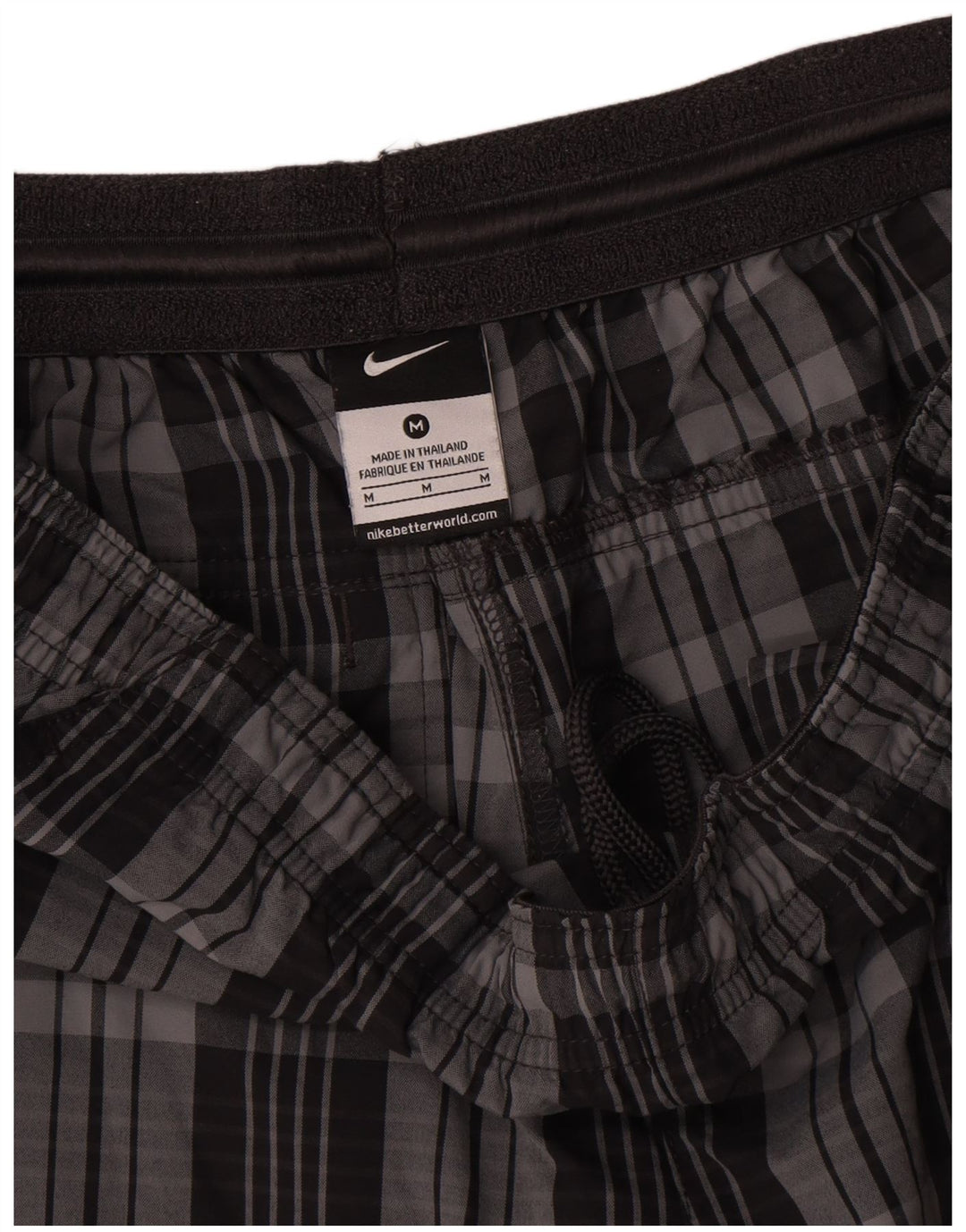 Nike Short de sport pour homme en polyester gris moyen à carreaux