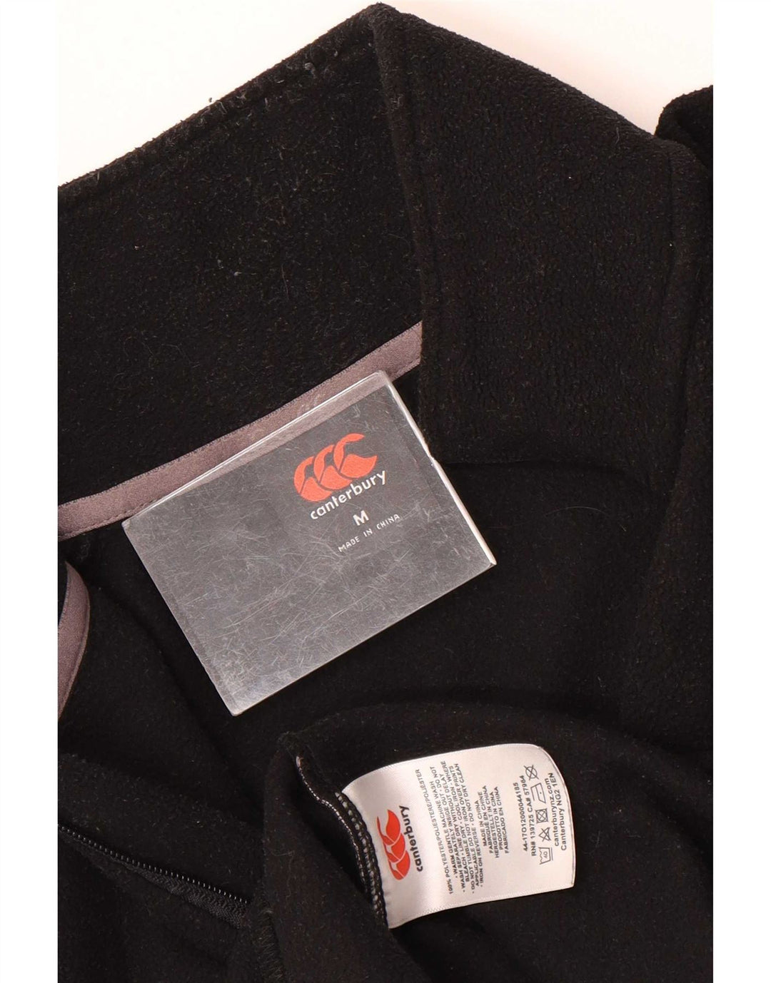 Canterbury Pull Polaire Col Zippé Homme Noir Moyen Polyester