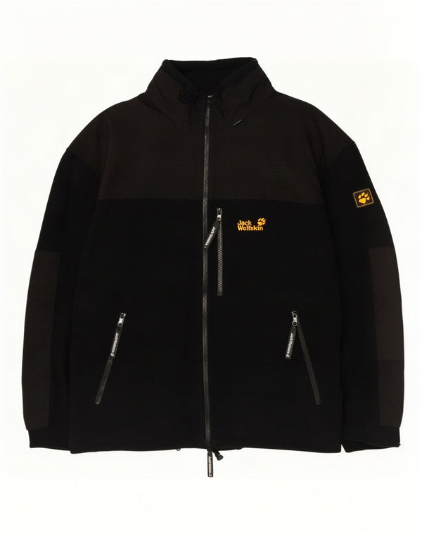 Jack Wolfskin Veste coupe-vent pour homme UK 44 XL Noir Colourblock Polyester