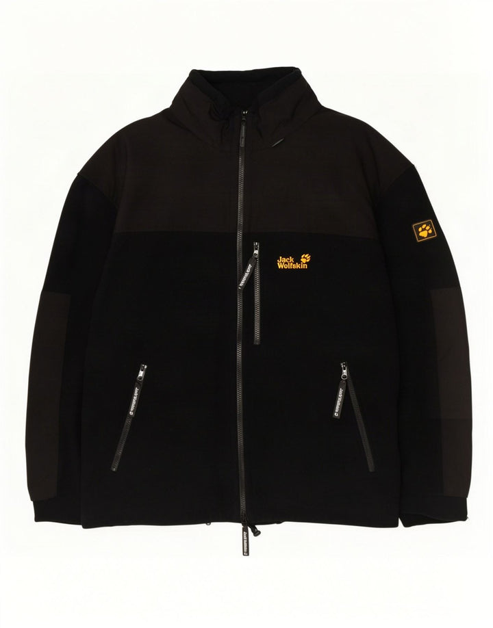 Jack Wolfskin Veste coupe-vent pour homme UK 44 XL Noir Colourblock Polyester
