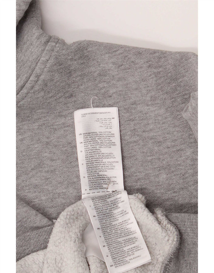 Adidas Pull à capuche en coton moucheté gris moyen pour homme