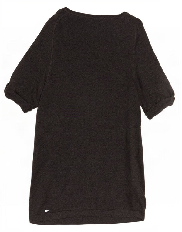 Marks & Spencer Robe pull à manches courtes pour femme UK 16 Large Gris Viscose
