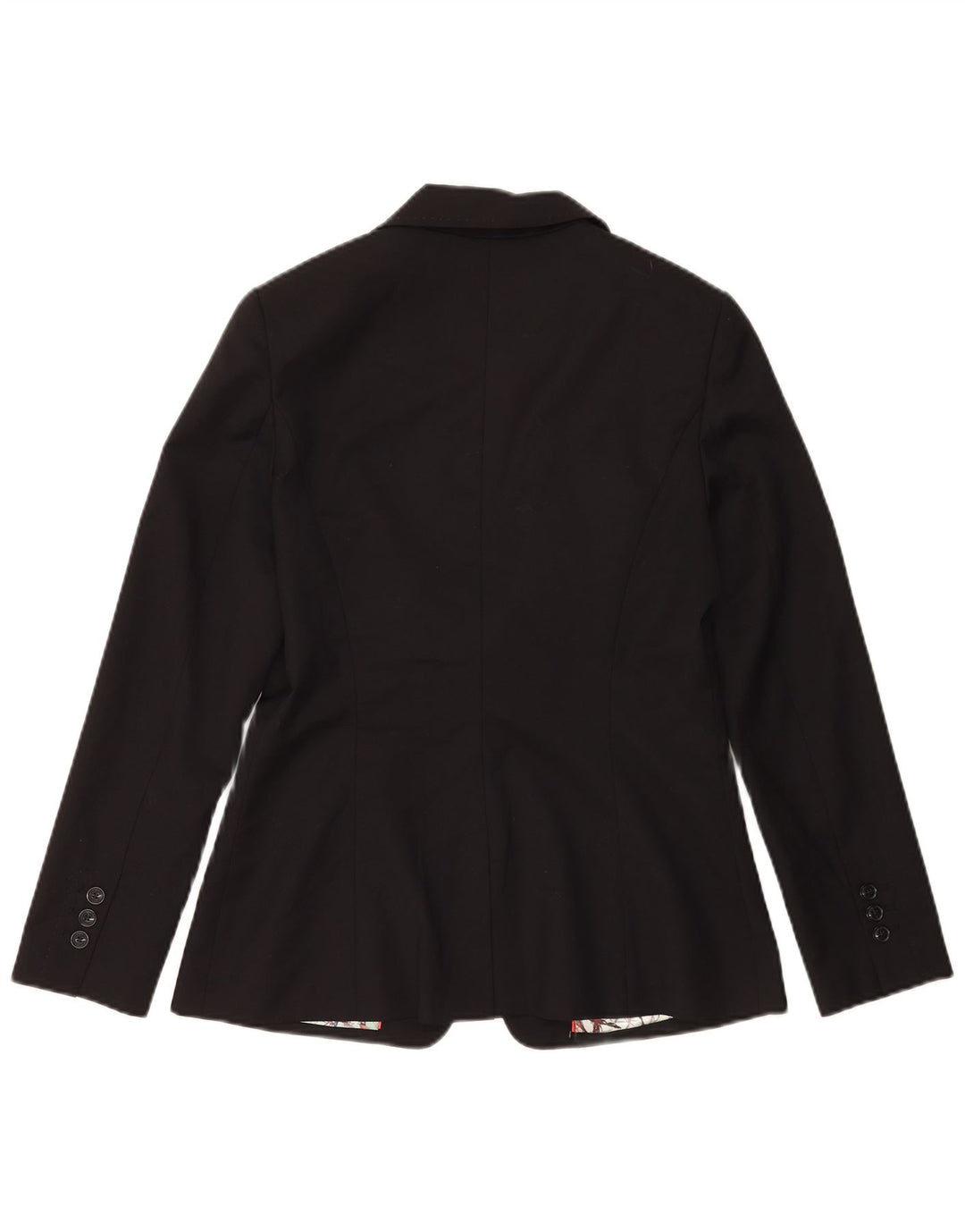 Ted Baker Veste blazer à 1 bouton pour femme Taille 3 Laine noire moyenne