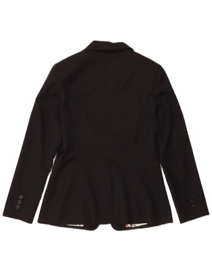 Ted Baker Veste blazer à 1 bouton pour femme Taille 3 Laine noire moyenne