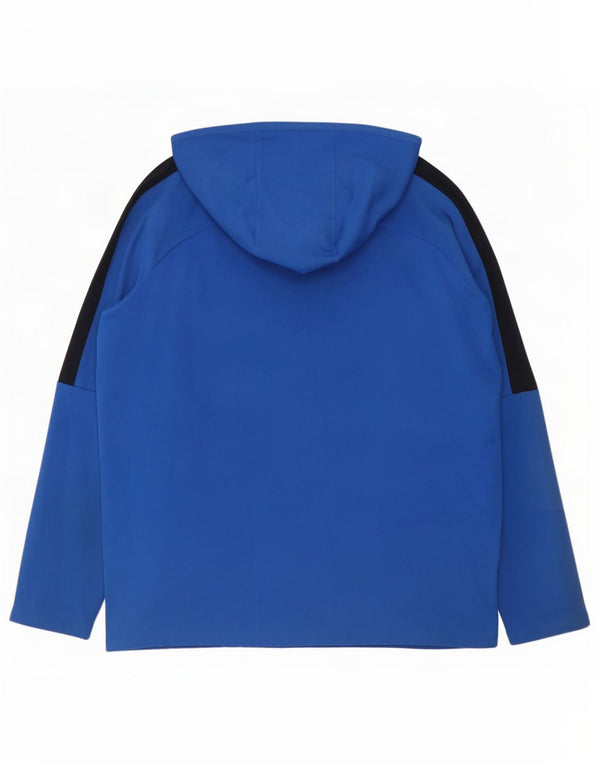 Nike Homme Dri Fit Graphic Sweat à capuche Large Bleu Colorblock Polyester