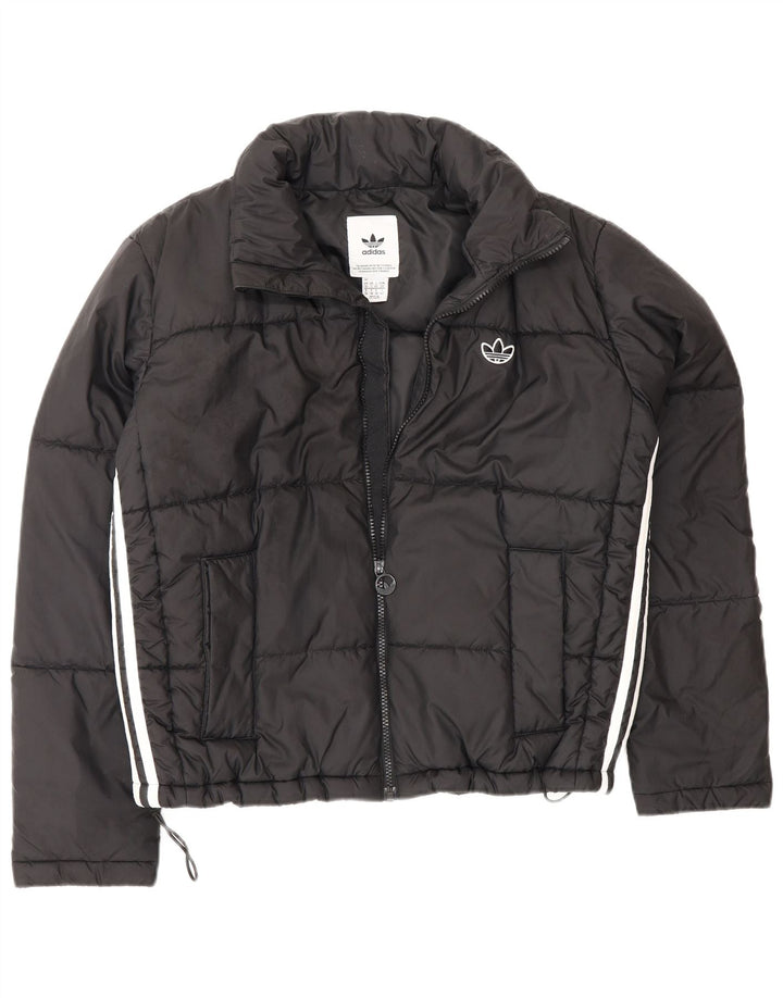 Adidas Veste matelassée surdimensionnée pour femme UK 10 Petit Noir Polyester