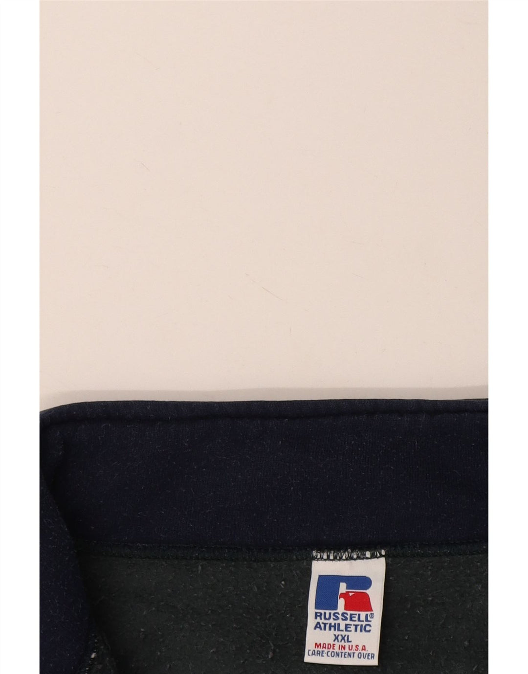 RUSSELL ATHLETIC Sweat-shirt col zippé pour homme en coton bleu 2XL