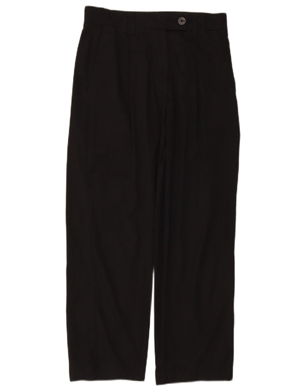 MASSIMO DUTTI Pantalon chino coupe ample pour femme EU 38 Small W28 L26 Noir