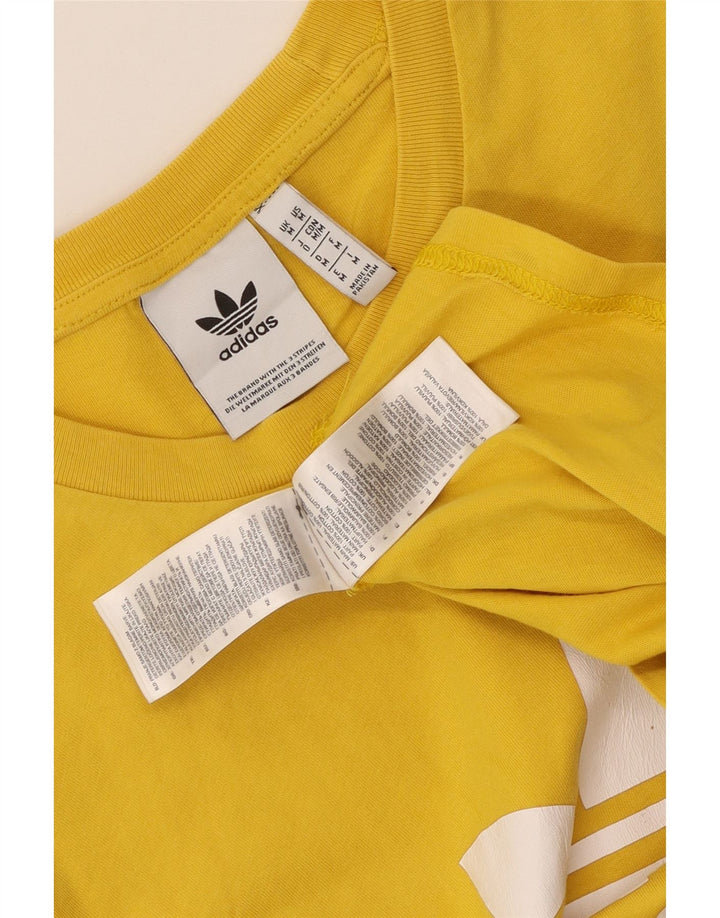 Adidas T-Shirt Graphique Homme Jaune Moyen Coton
