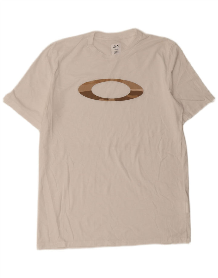 Oakley T-shirt graphique pour hommes, grand, blanc