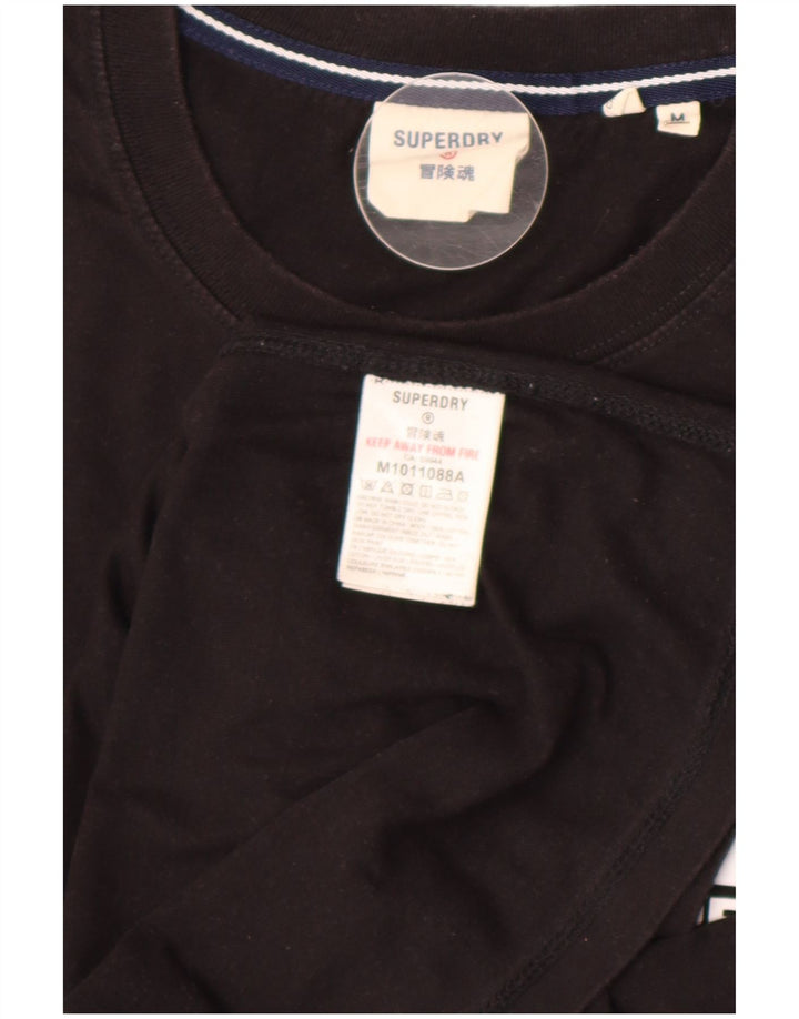 Superdry T-Shirt Graphique Homme Noir Moyen Coton