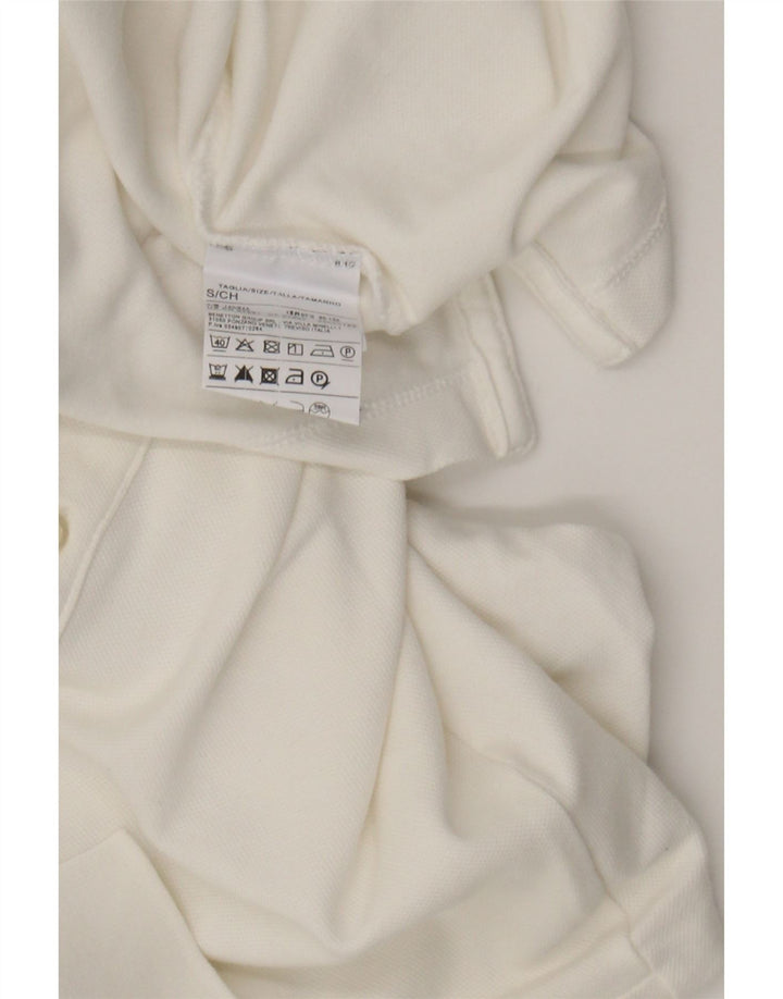 BENETTON Womens Polo Shirt UK 10 Small White Cotton Vintage Benetton and Second-Hand Benetton from Messina Hembry 
