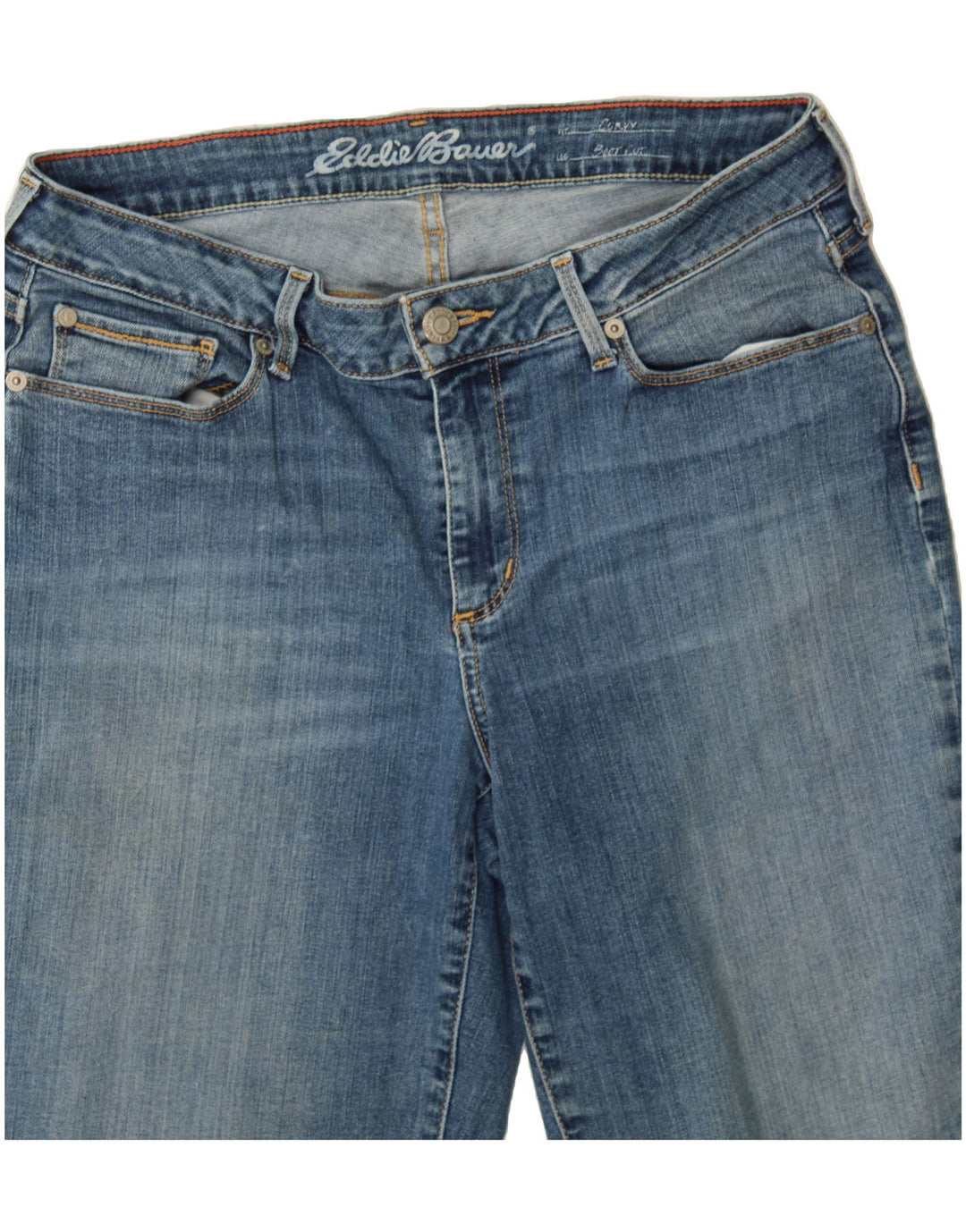 EDDIE BAUER Womens Curvy Bootcut Jeans US 10 Large W27 L32 Blue Cotton Vintage Eddie Bauer and Second-Hand Eddie Bauer from Messina Hembry 