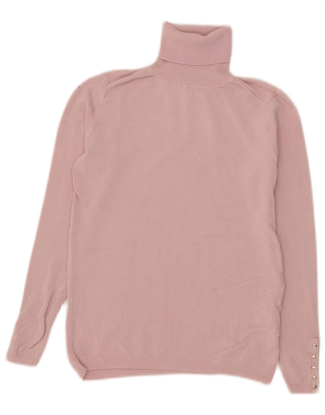 Zara Pull col roulé pour femme UK 10 Petite Viscose Rose