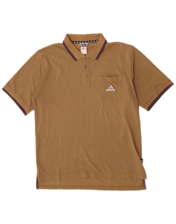 Adidas Polo Homme UK 40/42 Coton Beige Moyen