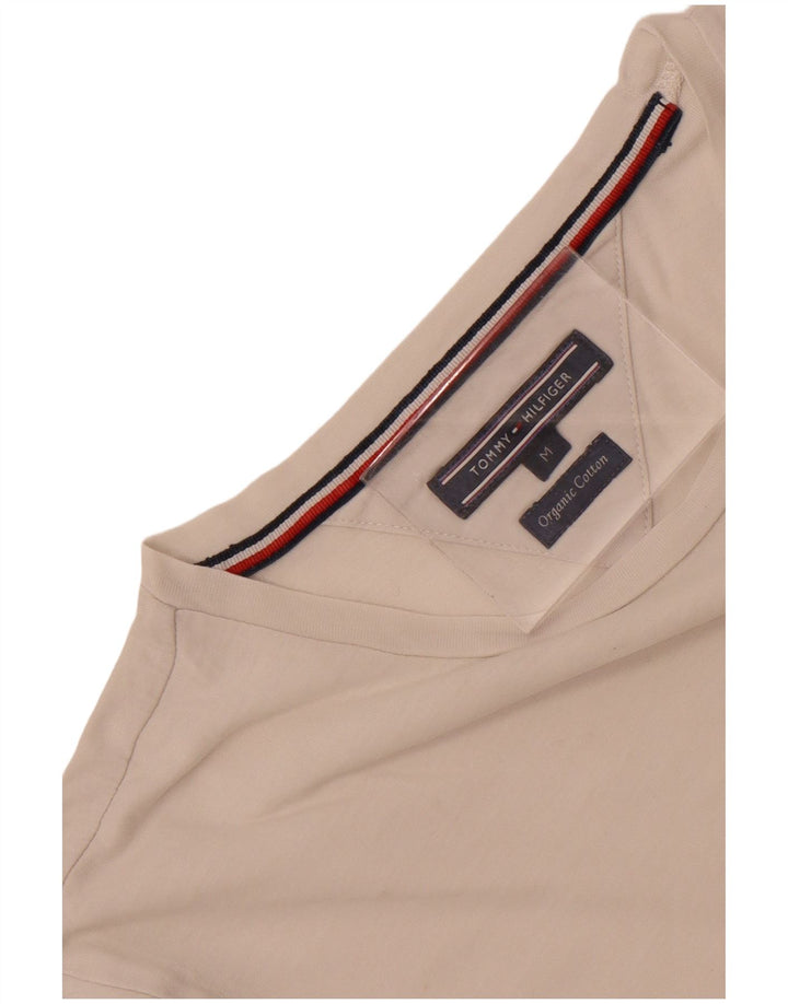 Tommy Hilfiger T-Shirt Graphique Homme Blanc Moyen Coton