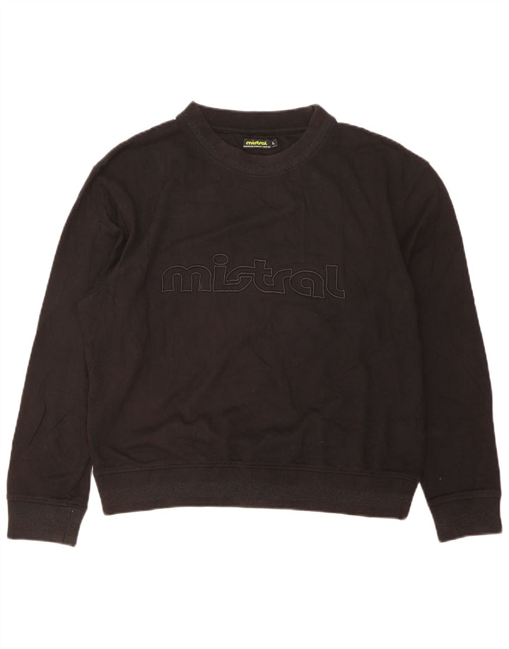 Mistral Sweat-shirt graphique pour homme en coton noir Taille L
