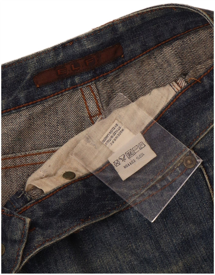 Elisa Landri Jean bootcut effet vieilli pour femme IT 44 Medium W30 L35 Bleu