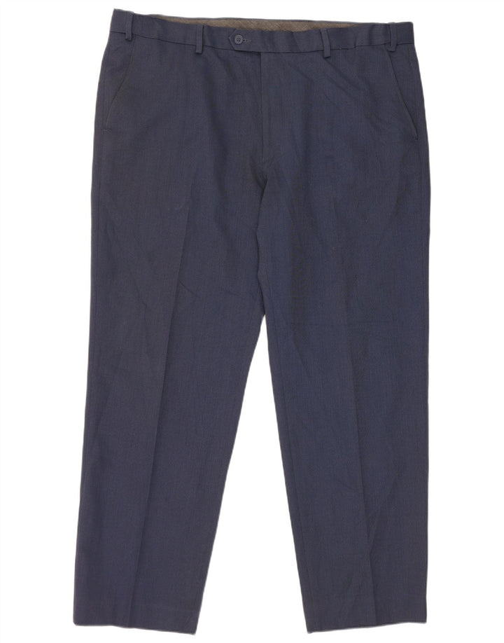 Marks & Spencer Pantalon de costume coupe classique pour homme W40 L29 Bleu marine Polyester