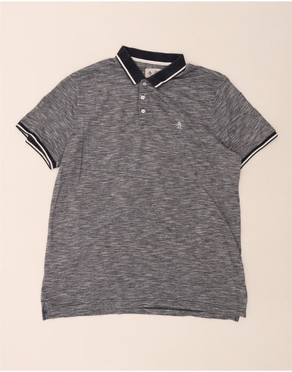 PENGUIN Polo Homme XL Gris Moucheté Coton