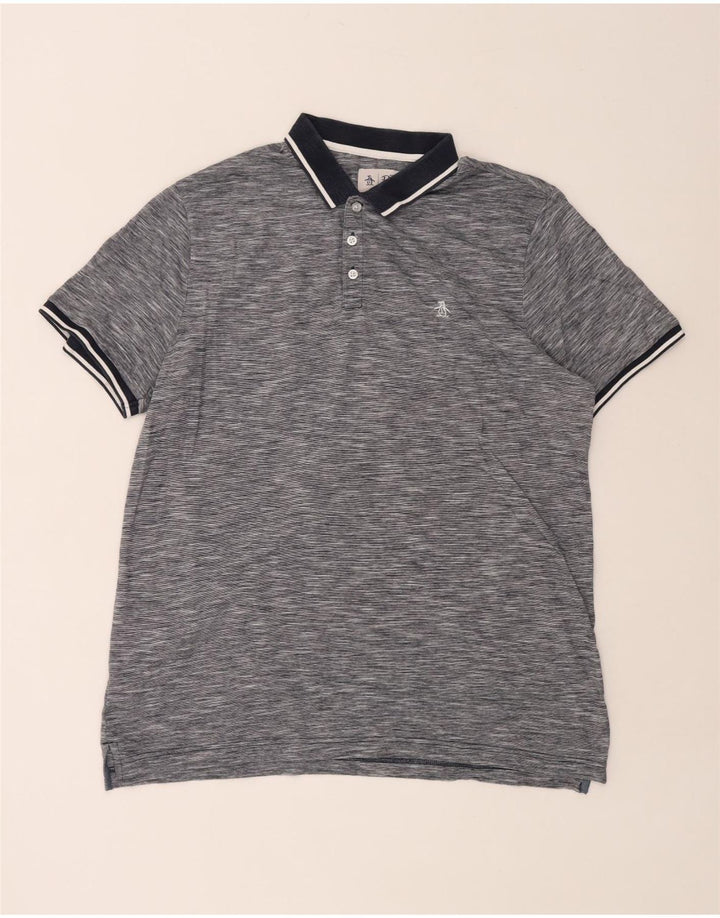 PENGUIN Polo Homme XL Gris Moucheté Coton