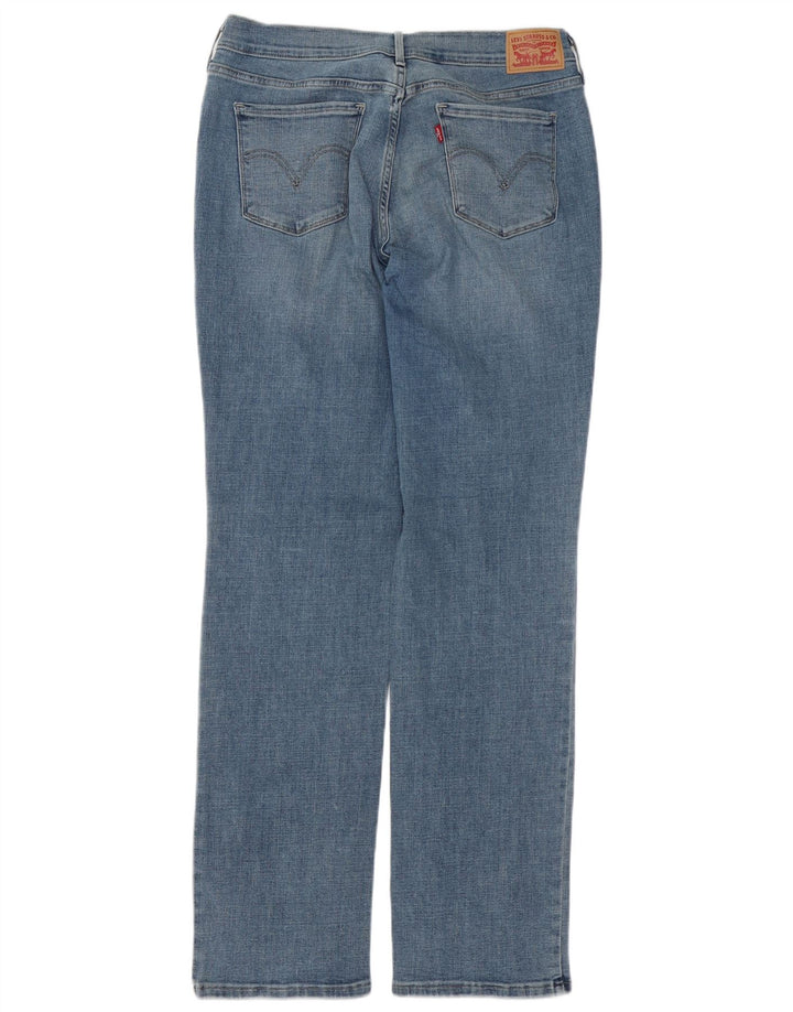 LEVI'S Jean long droit pour femme US 10 Large W30 L34 Bleu Coton
