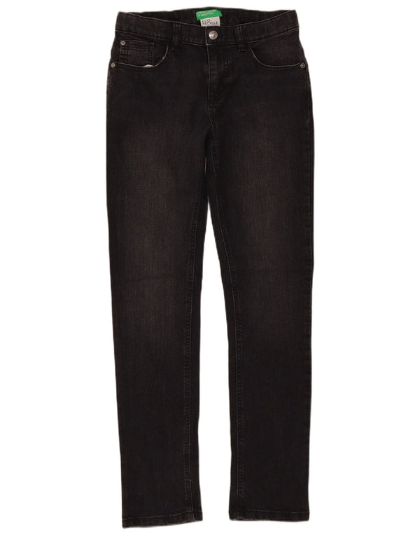 Benetton Jean Slim Garçon 11-12 ans 2XL W28 L30 Gris Coton