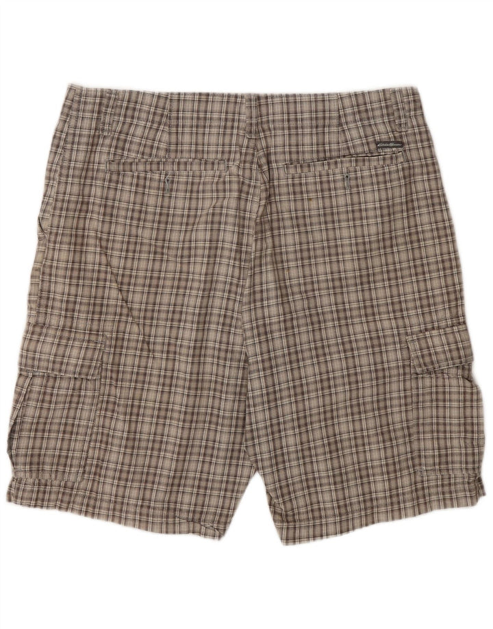 Eddie Bauer Short cargo pour hommes grand W35 gris à carreaux