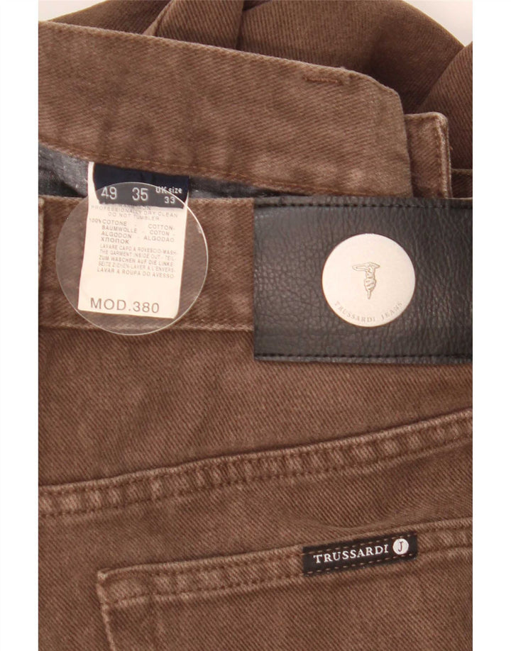 Trussardi Jean Droit W33 L30 Marron Coton Homme