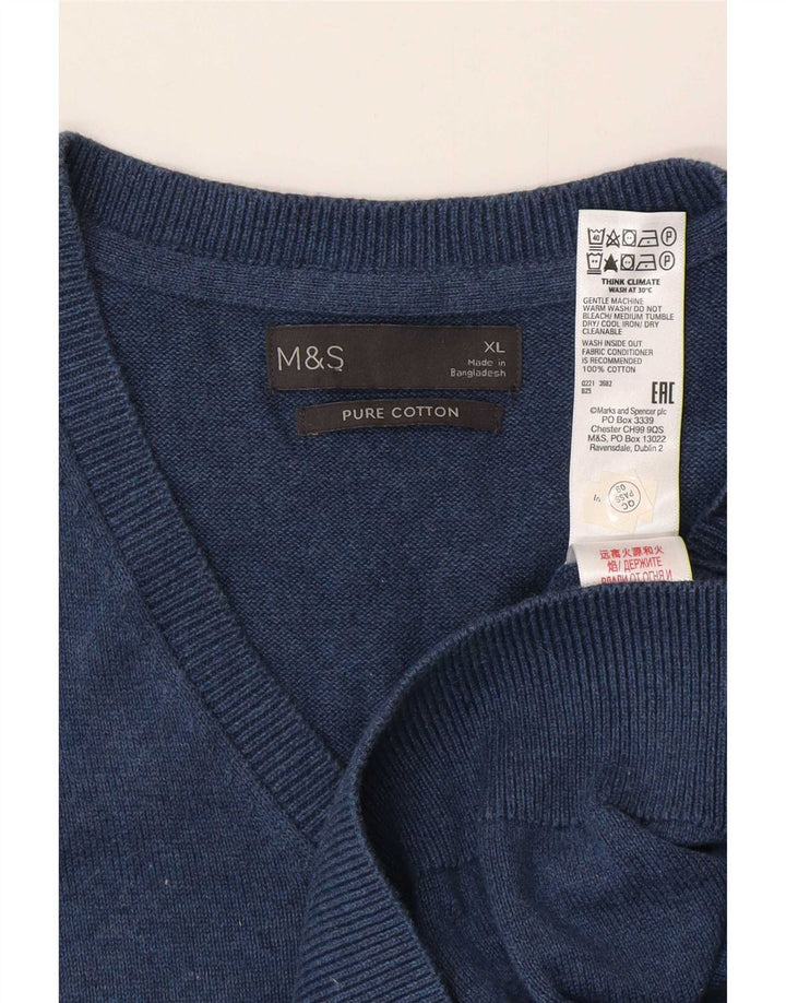 Marks & Spencer Débardeur Homme XL Bleu Marine Coton