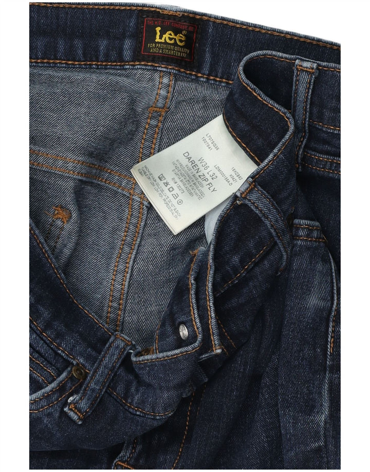 LEE Jean droit Daren pour homme avec braguette zippée W36 L32 Bleu Coton