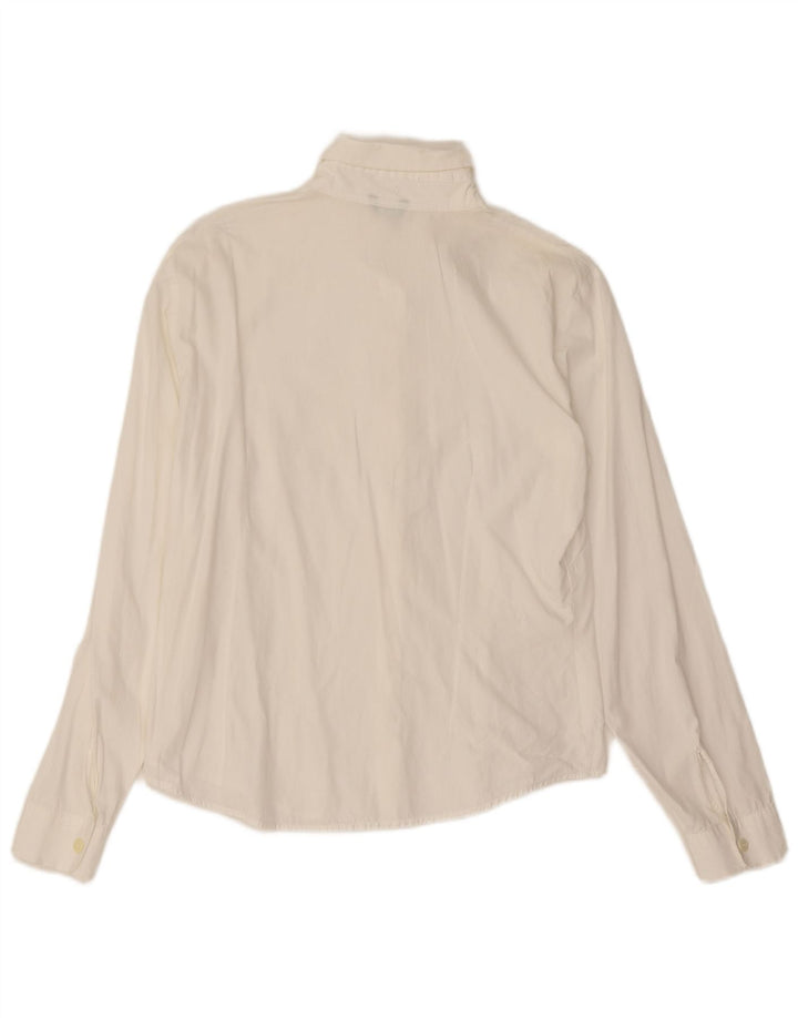 Benetton Chemise Femme UK 16 Large Blanc
