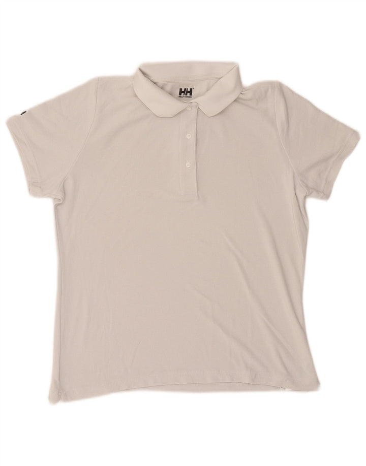 Helly Hansen Polo Regular Femme UK 14 Medium Blanc Polyamide