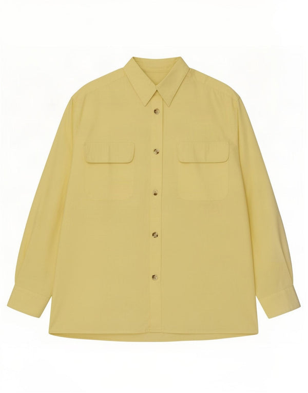 Marella Chemise Femme UK 12 Coton Jaune Moyen