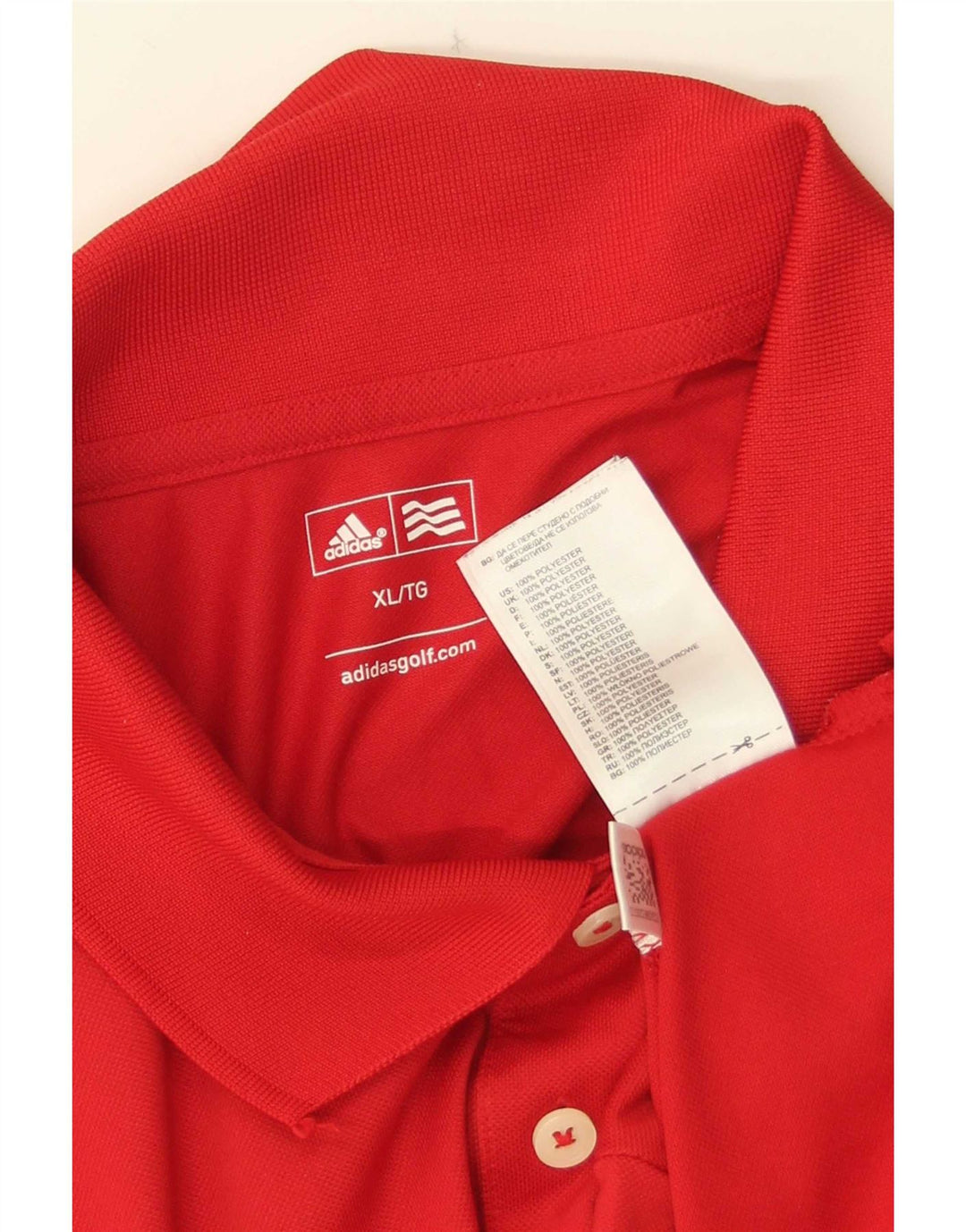 Adidas Polo Homme XL Rouge Polyester
