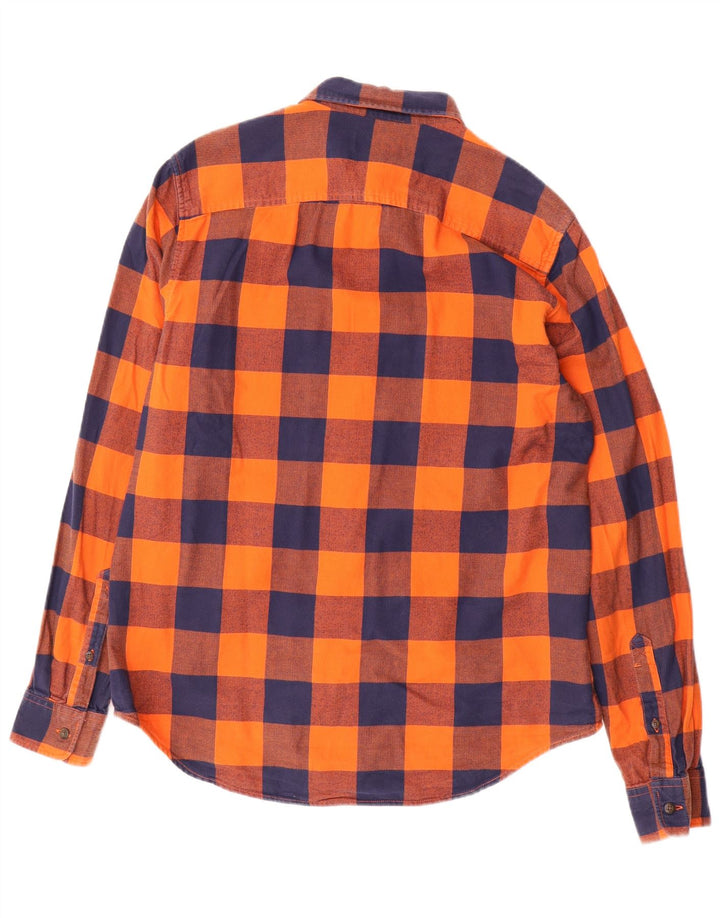 TIMBERLAND Chemise Regular Fit en Flanelle Homme Orange Moyen à Carreaux en Coton