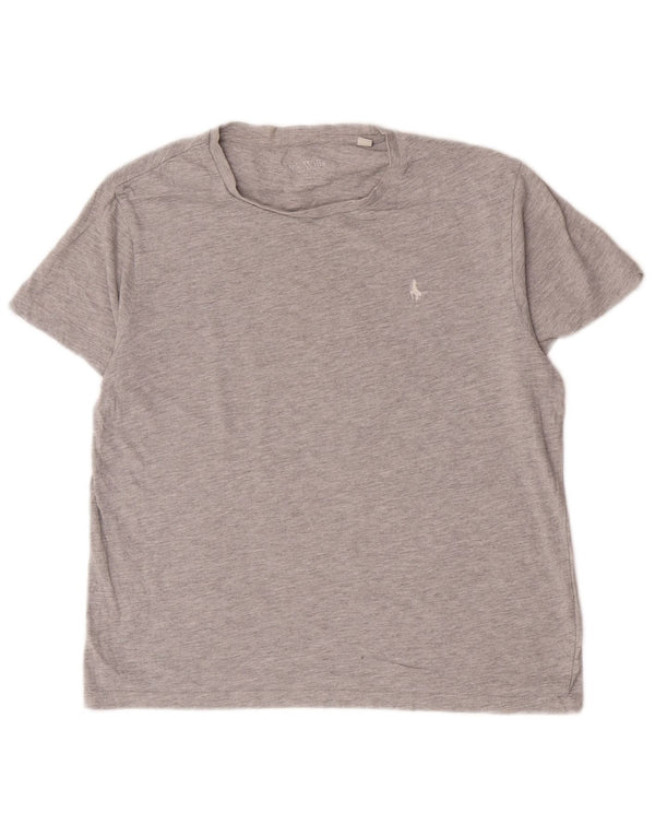 Jack Wills T-shirt surdimensionné pour femme UK 10 Petit coton gris