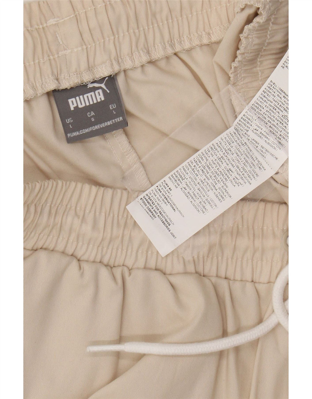 PUMA Short de sport pour hommes, grand coton beige