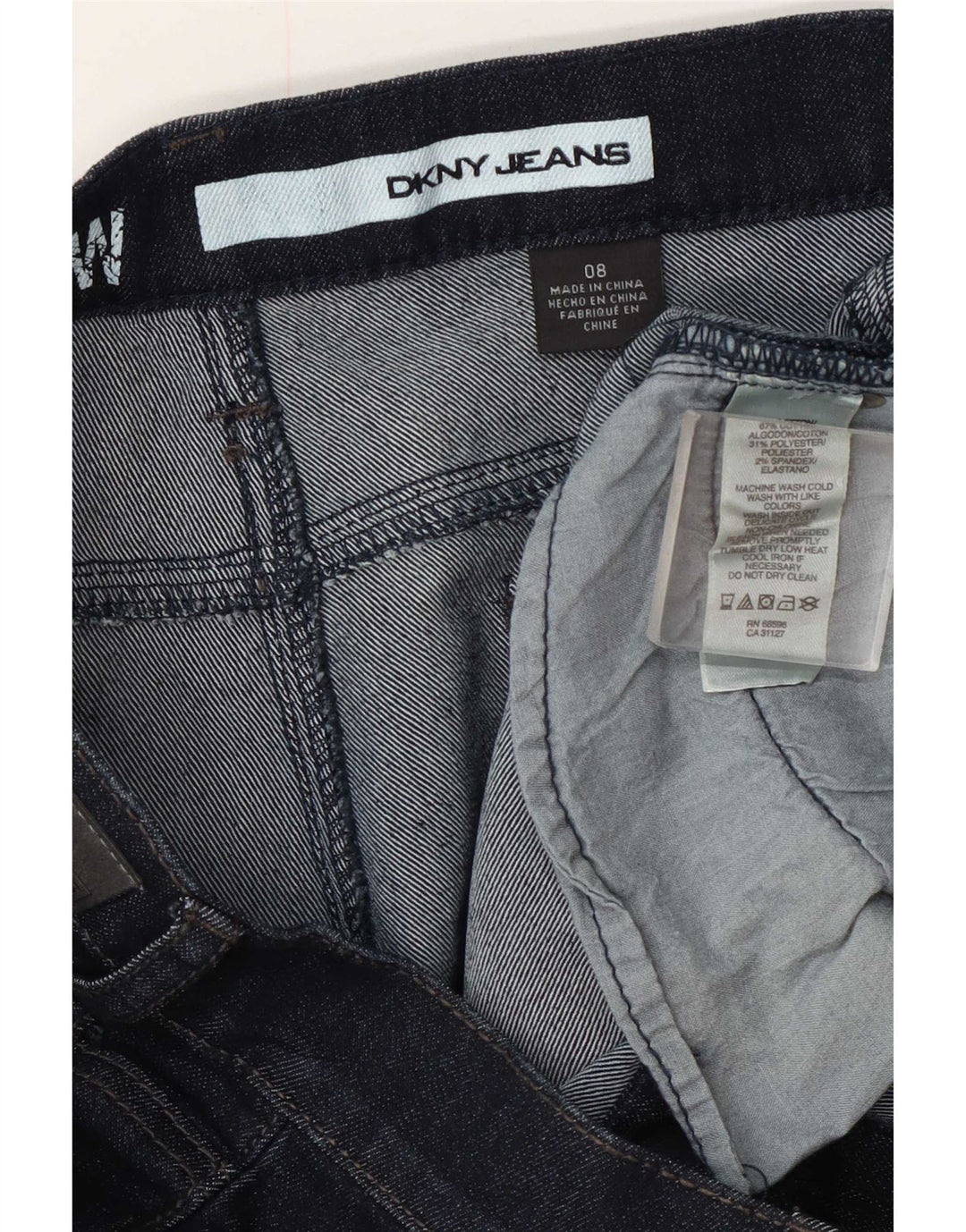 Dkny Ludlow Bermuda Denim pour femme US 8 Medium W30 L16 Bleu marine
